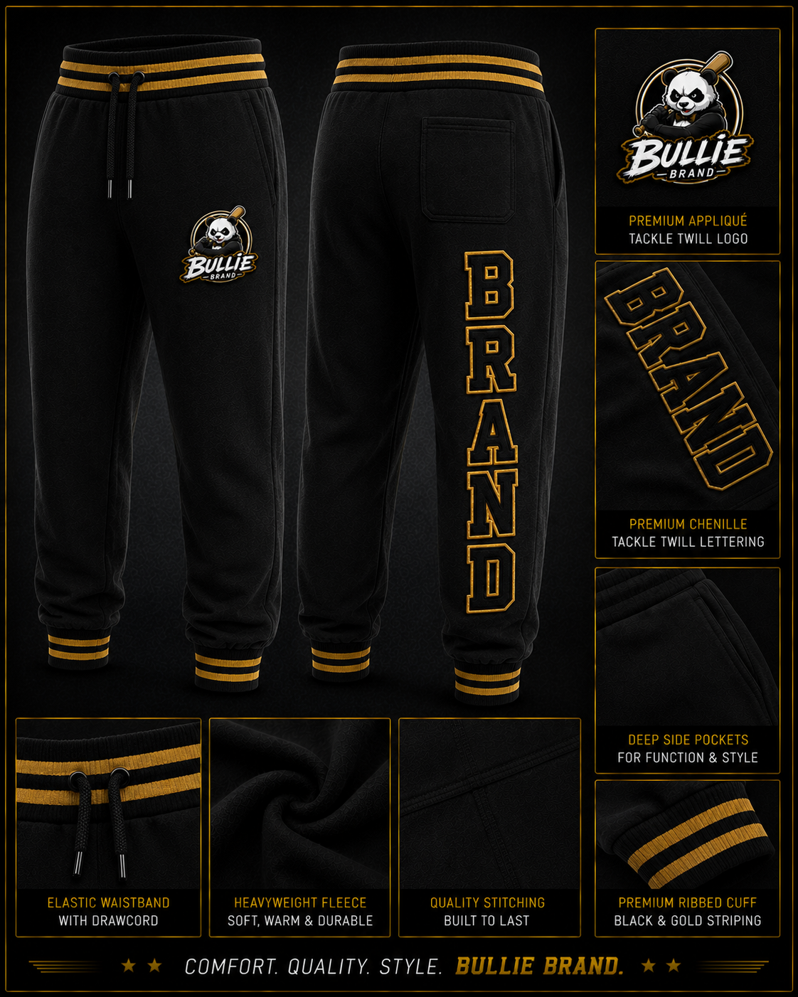 Bullie Brand™ Premium Fleece Joggers